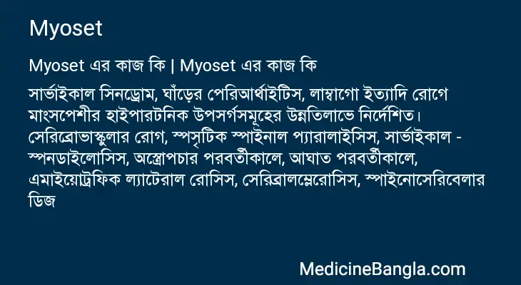 Myoset in Bangla