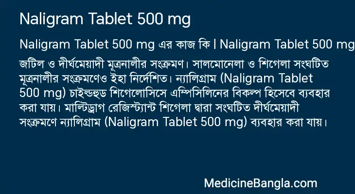 Naligram Tablet 500 mg in Bangla