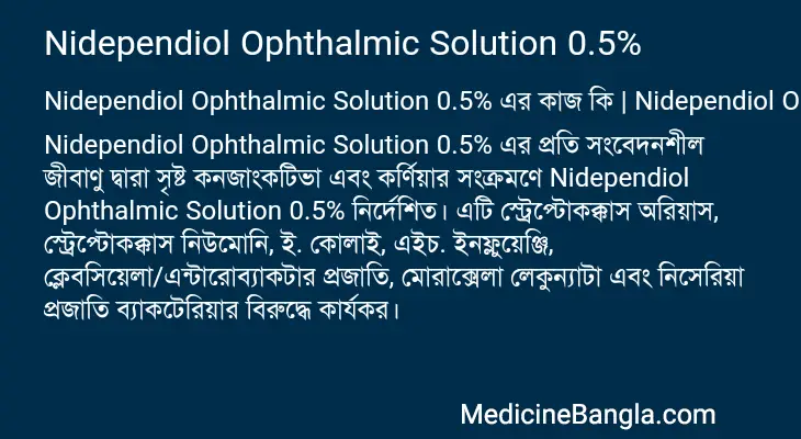 Nidependiol Ophthalmic Solution 0.5% in Bangla