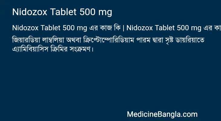 Nidozox Tablet 500 mg in Bangla