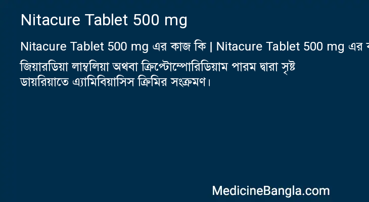 Nitacure Tablet 500 mg in Bangla