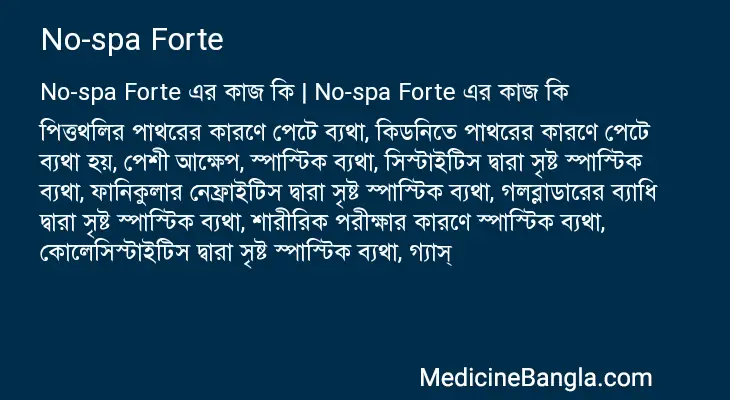 No-spa Forte in Bangla