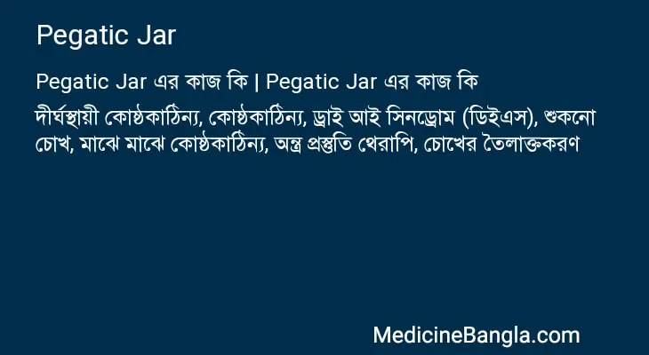 Pegatic Jar in Bangla