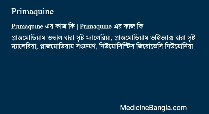 Primaquine in Bangla