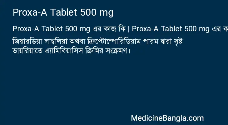 Proxa-A Tablet 500 mg in Bangla