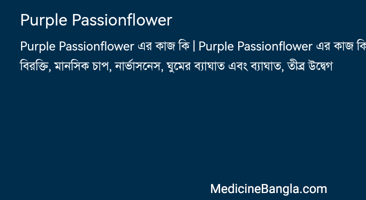 Purple Passionflower in Bangla