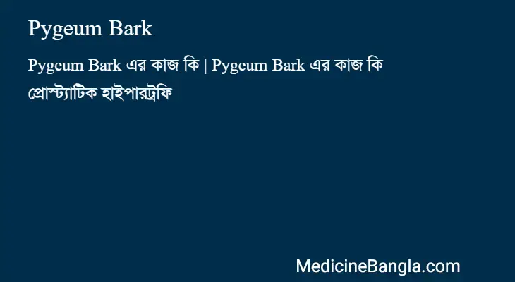 Pygeum Bark in Bangla