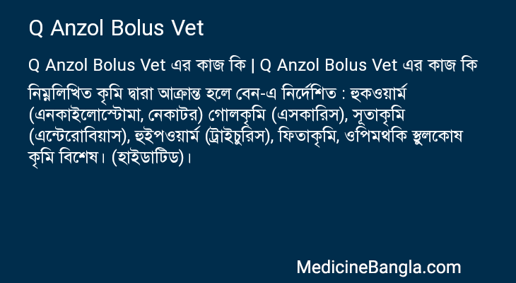 Q Anzol Bolus Vet in Bangla