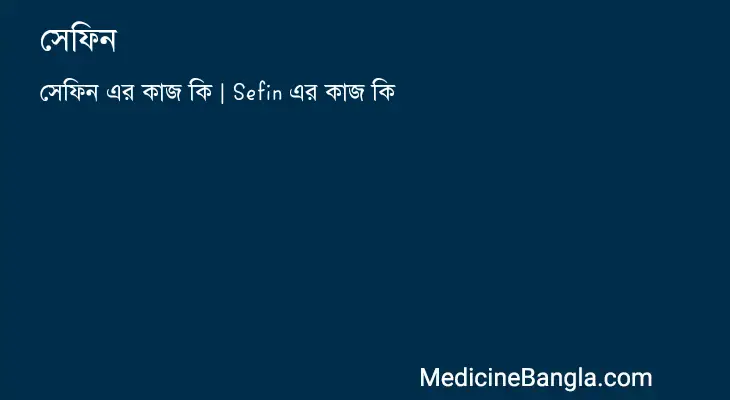 সেফিন in Bangla