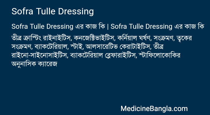 Sofra Tulle Dressing in Bangla