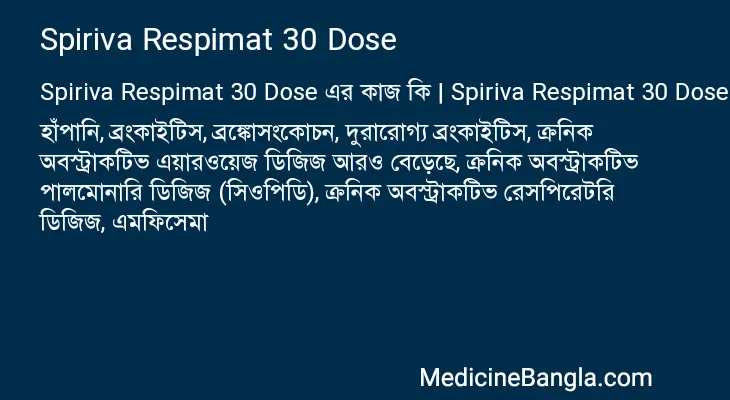 Spiriva Respimat 30 Dose in Bangla