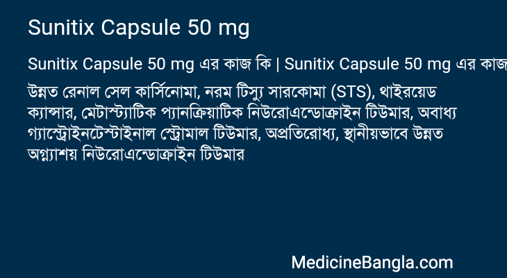 Sunitix Capsule 50 mg in Bangla