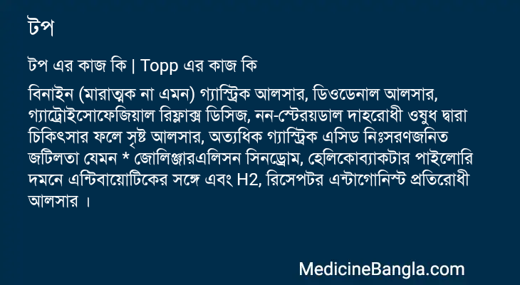 টপ in Bangla