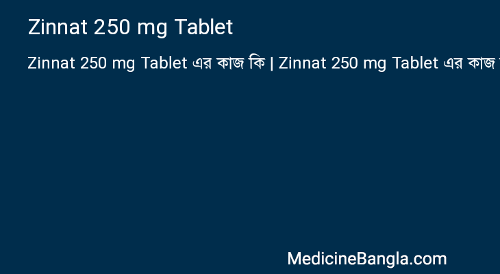 Zinnat 250 mg Tablet in Bangla