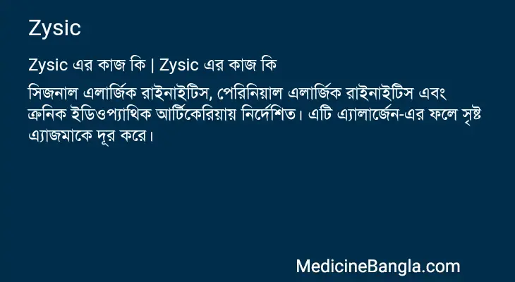 Zysic in Bangla